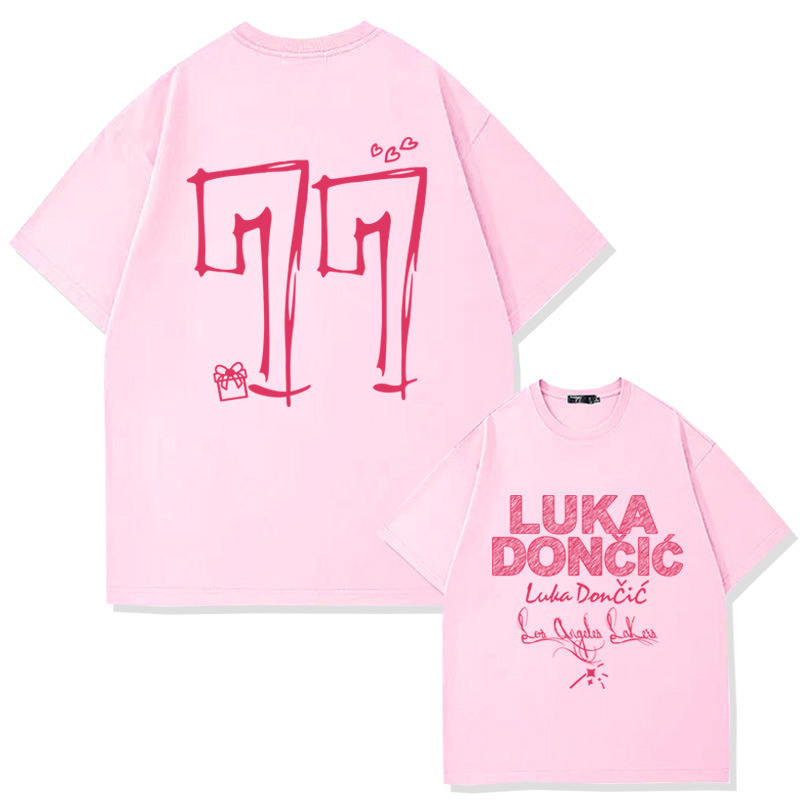 湖人隊東契奇77號 2025親子情侶男女同款 印花短袖T恤-ZUIHANG SHOP