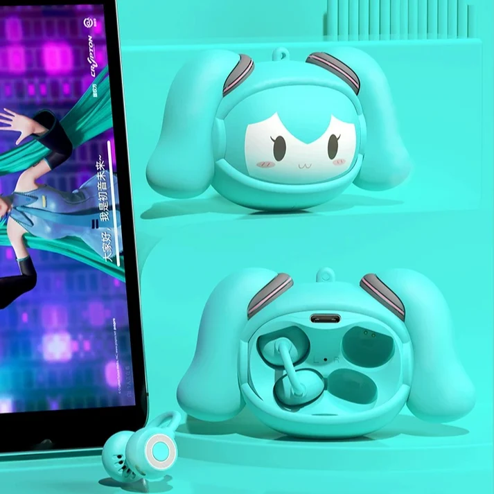 初音未來官方聯名夾耳式藍牙耳機