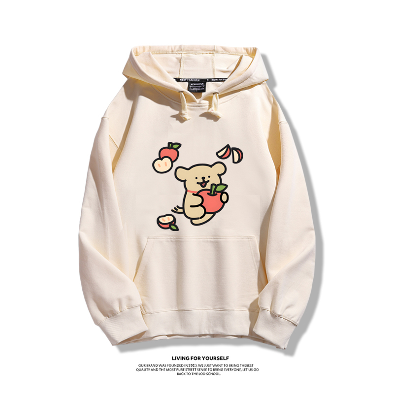 線條小狗新款 親子情侶男女款連帽衛衣-ZUIHANG SHOP