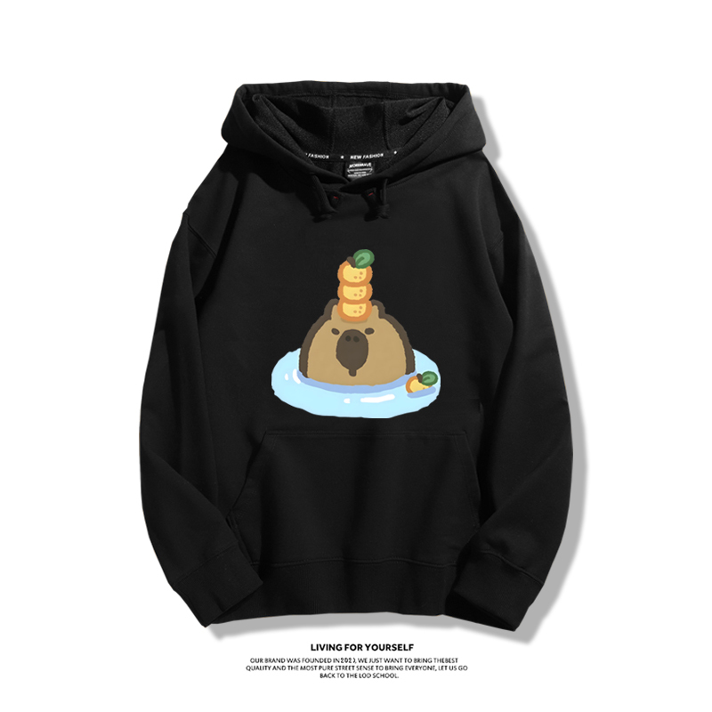 Q版卡皮巴拉新款 親子情侶男女款連帽衛衣-ZUIHANG SHOP