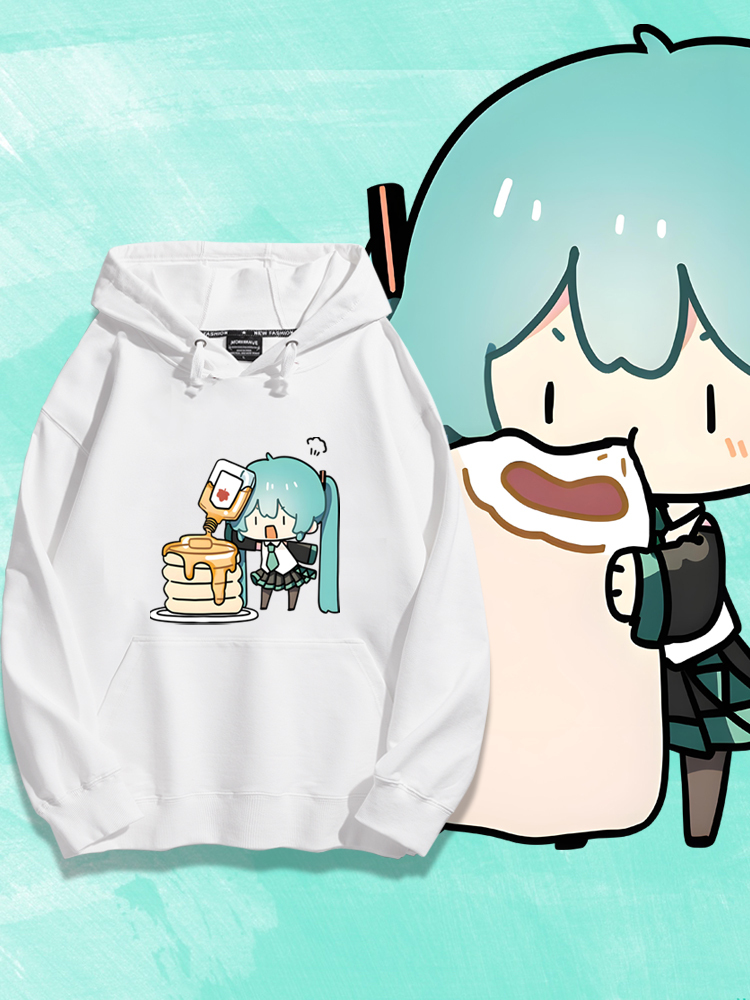 初音未來 秋冬新款 親子情侶男女連帽衛衣