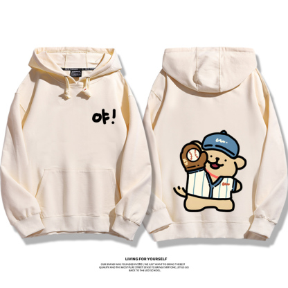 線條小狗新款 親子情侶男女款連帽衛衣-ZUIHANG SHOP