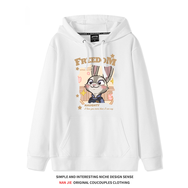 瘋狂動物城朱迪尼克 2025秋冬新款 親子情侶裝連帽衛衣