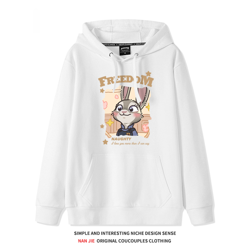 瘋狂動物城朱迪尼克 2025秋冬新款 親子情侶裝連帽衛衣