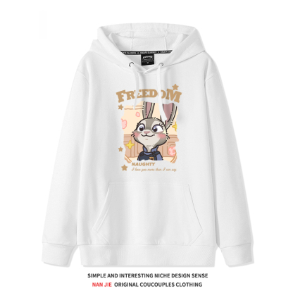 瘋狂動物城朱迪尼克 2025秋冬新款 親子情侶裝連帽衛衣