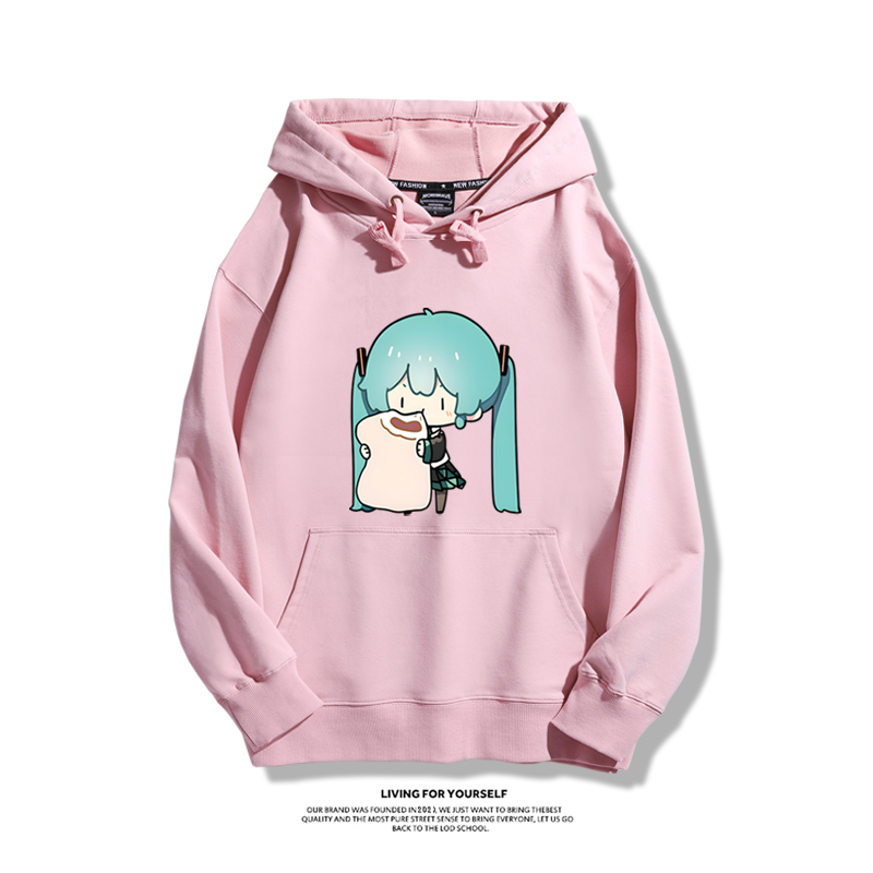 初音未來 秋冬新款 親子情侶男女連帽衛衣
