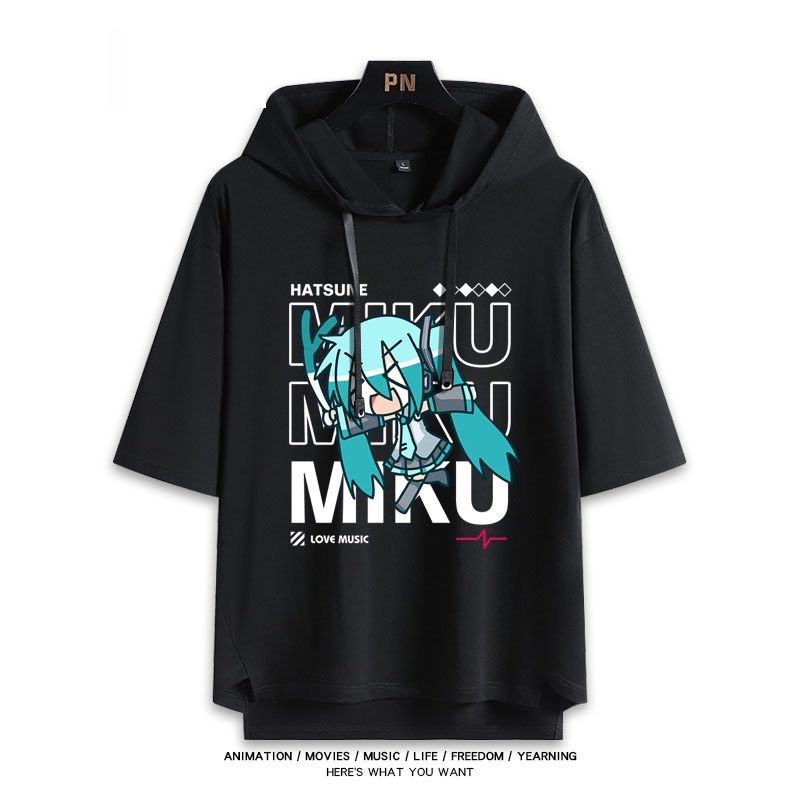 初音未來 連帽短袖T恤-ZUIHANG SHOP