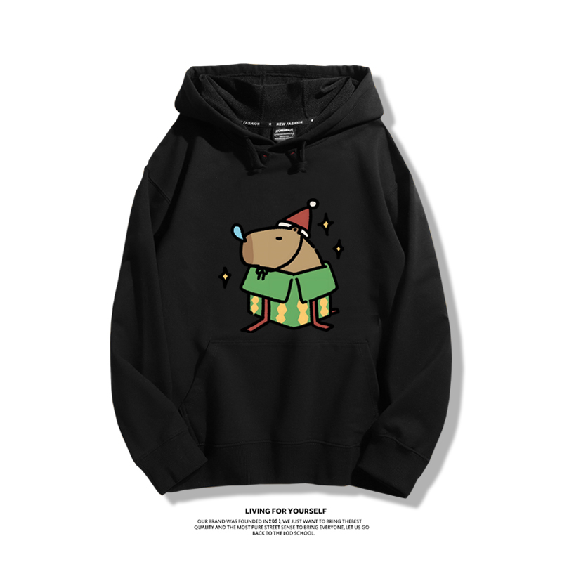 卡皮巴拉聖誕新款 親子情侶男女款連帽衛衣-ZUIHANG SHOP