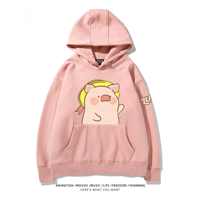 LULU豬新款 親子情侶男女款連帽衛衣-ZUIHANG SHOP