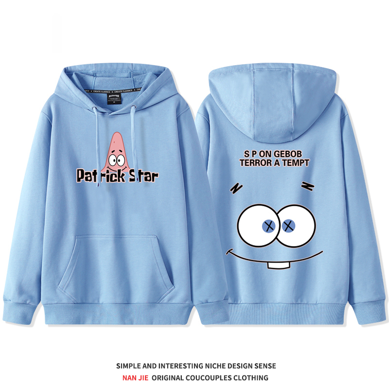 海綿寶寶聯名 2025秋冬新款 親子情侶裝連帽衛衣