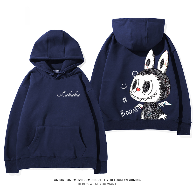 labubu新款 寬鬆百搭 秋冬款 寬鬆連帽衛衣-ZUIHANG SHOP