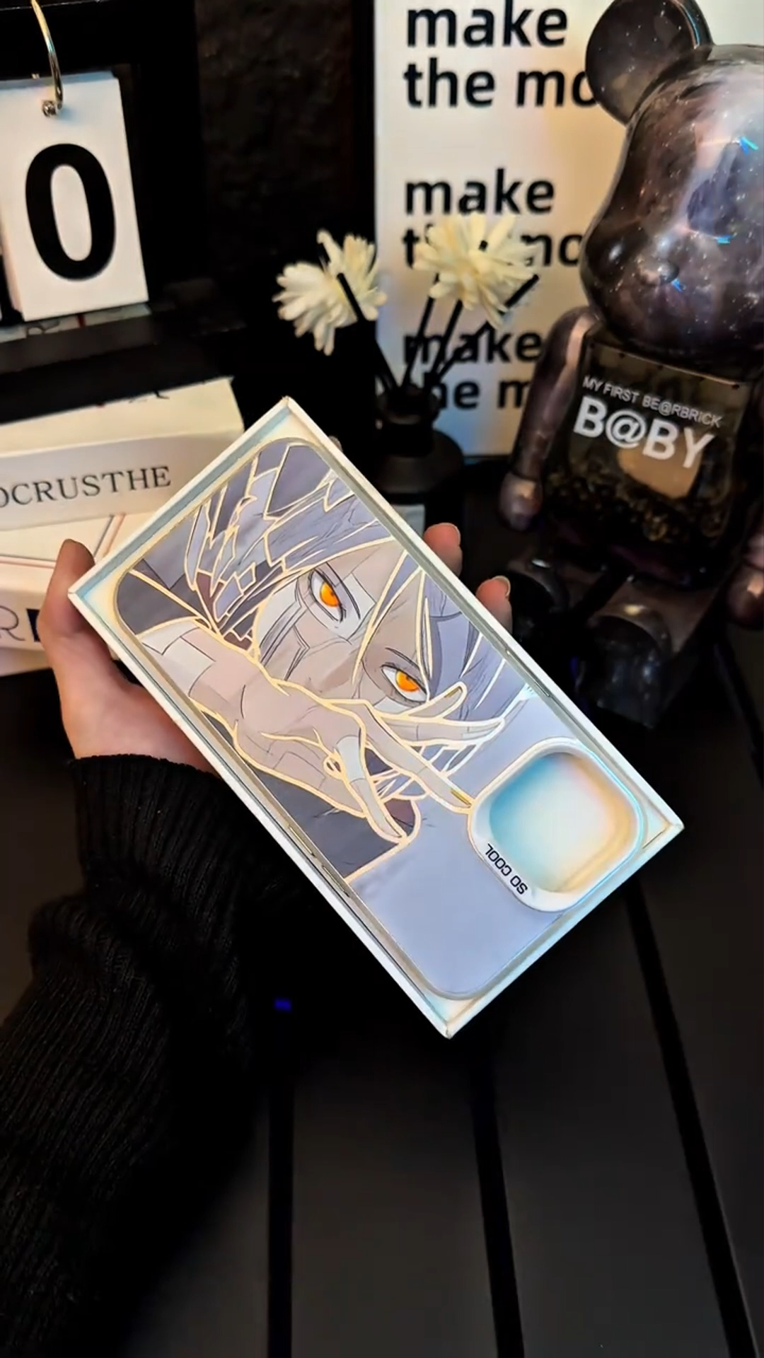 火影忍者彩銀線條漸變防摔手機殼