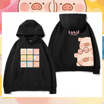LULU豬新款 親子情侶男女款連帽衛衣-ZUIHANG SHOP
