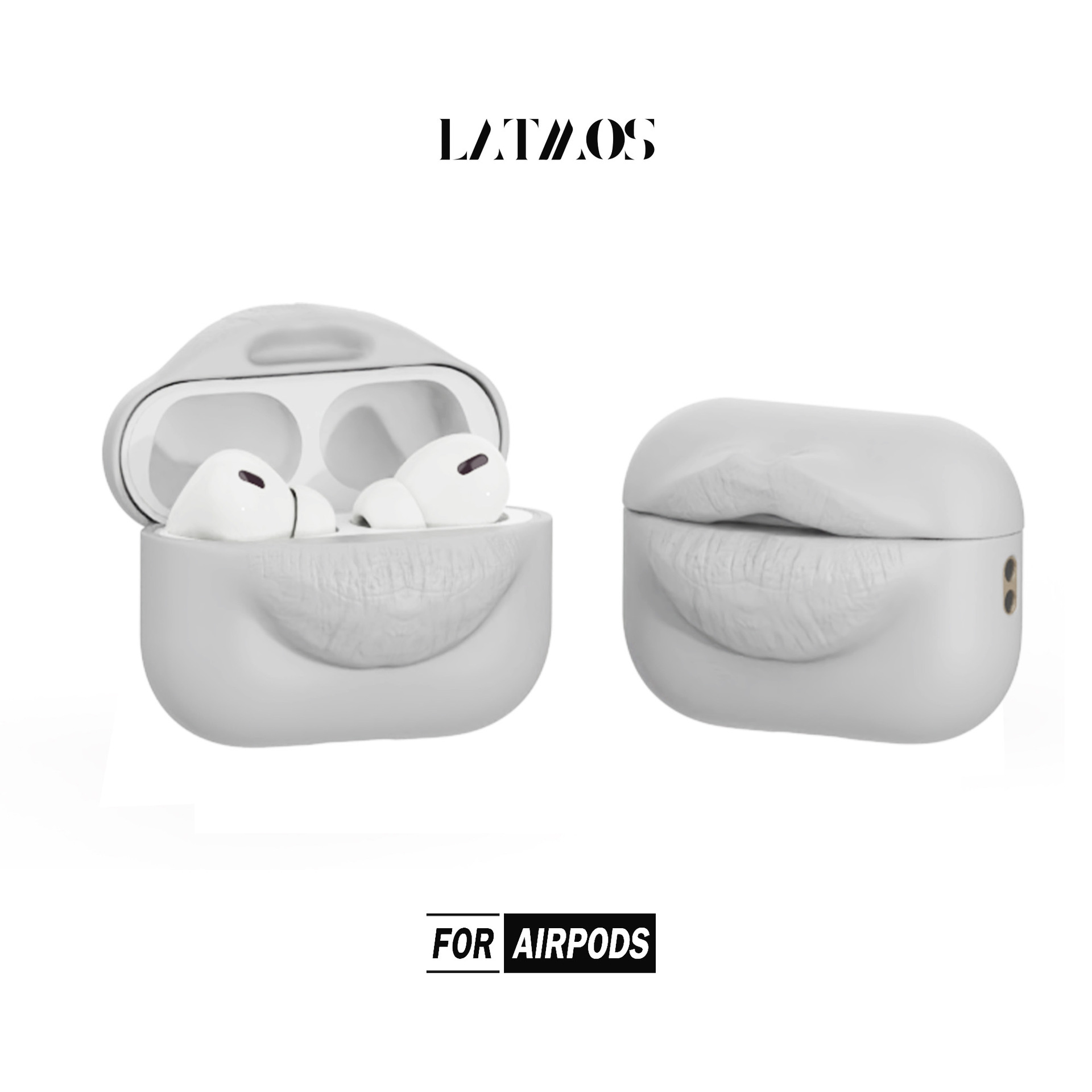 LATMOS 芭比嫩脣 Airpods 軟殼 蘋果耳機保護殼 嘴巴耳機殼 嘴脣-ZUIHANG SHOP