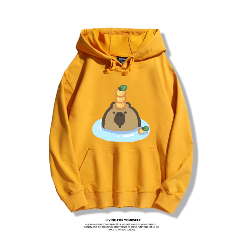 Q版卡皮巴拉新款 親子情侶男女款連帽衛衣-ZUIHANG SHOP