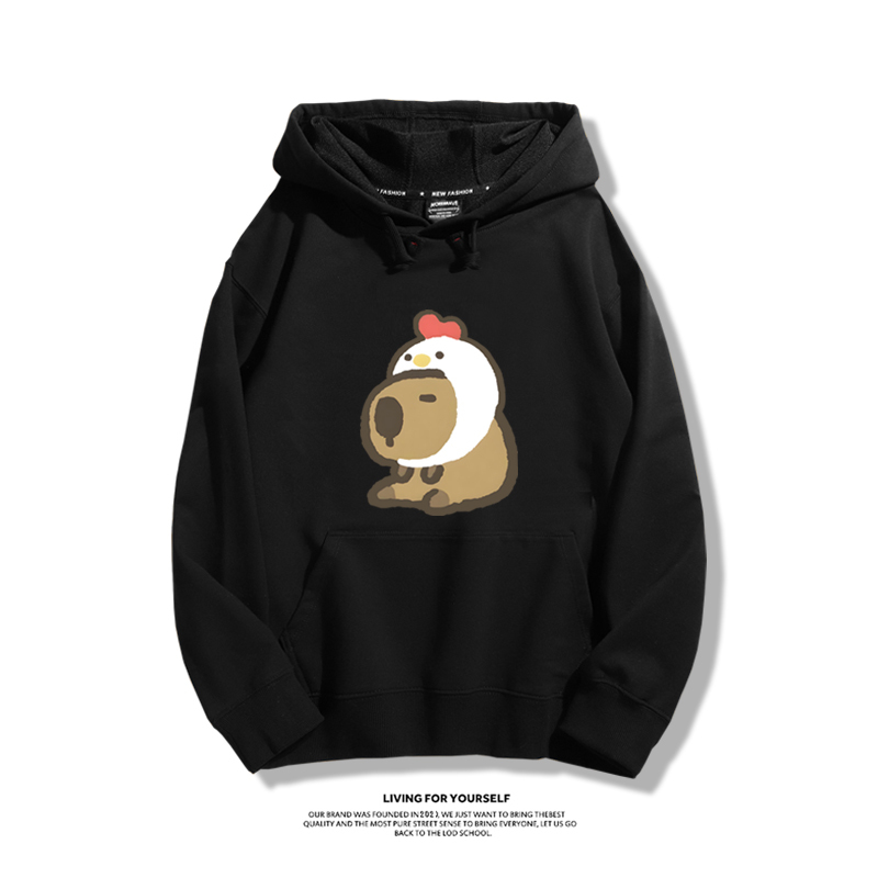 Q版卡皮巴拉新款 親子情侶男女款連帽衛衣-ZUIHANG SHOP