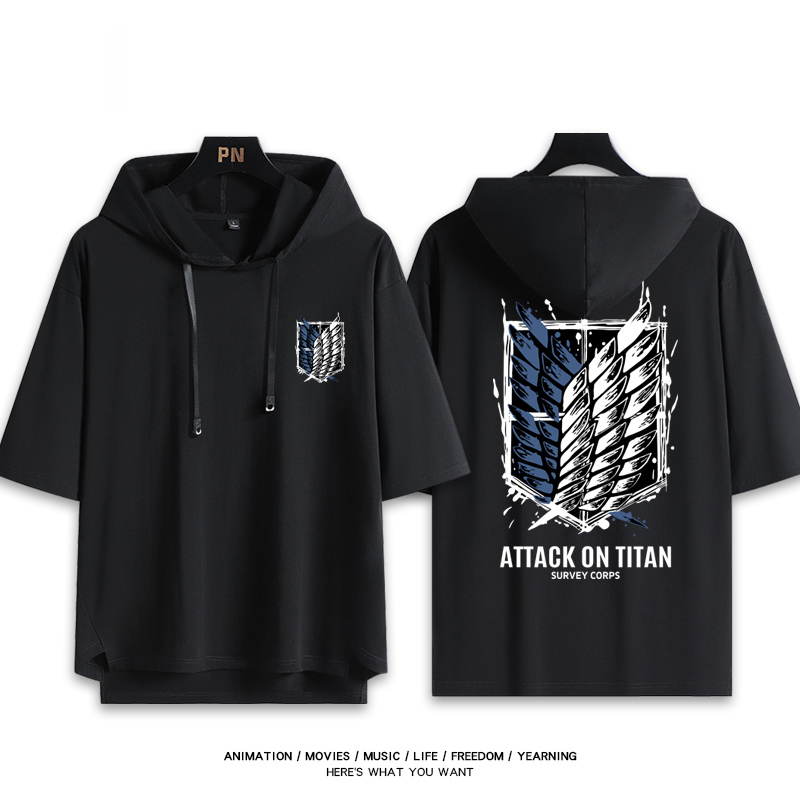 進擊的巨人 連帽短袖T恤-ZUIHANG SHOP