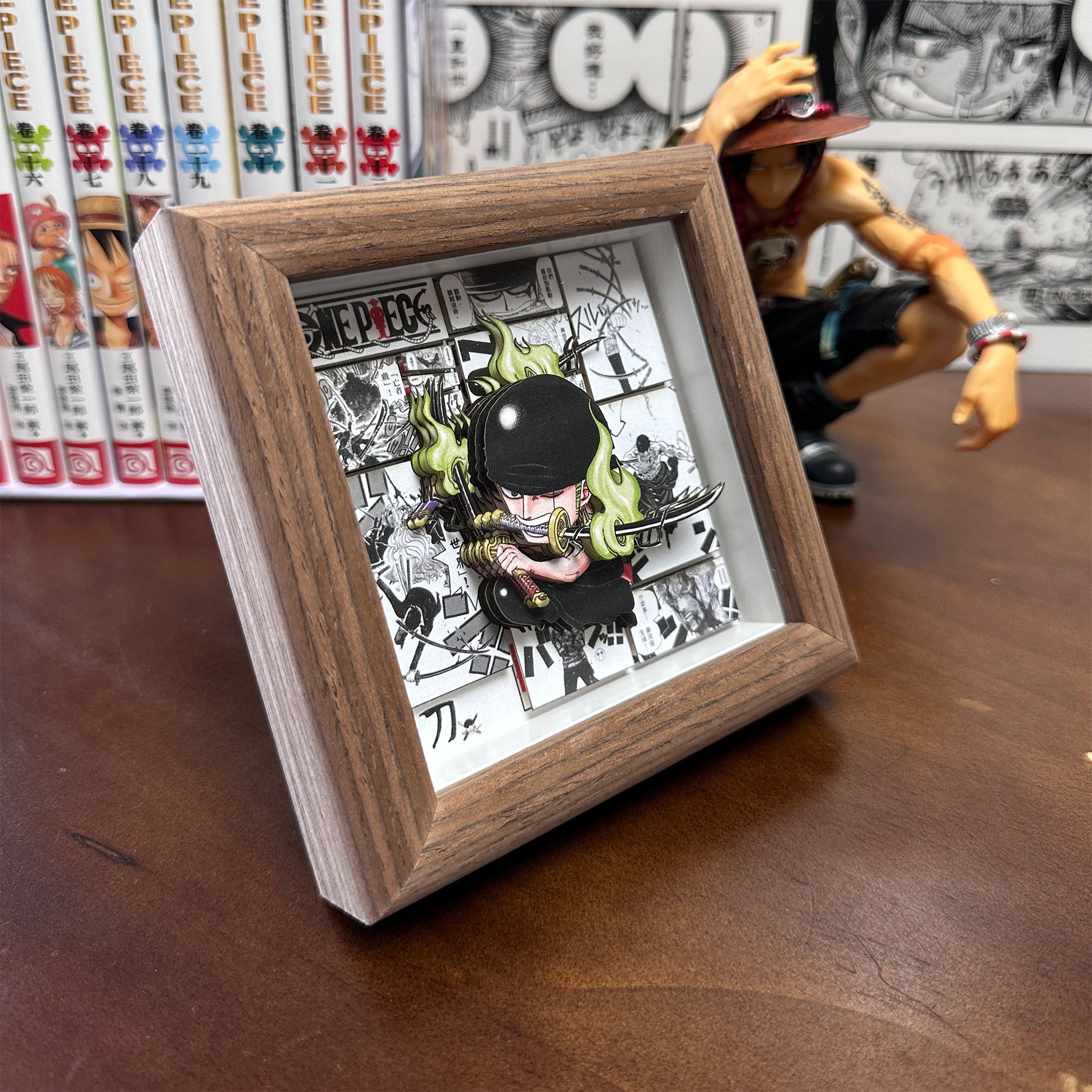 海賊王 皇副閻魔索隆ZORO 手工紙藝立體畫