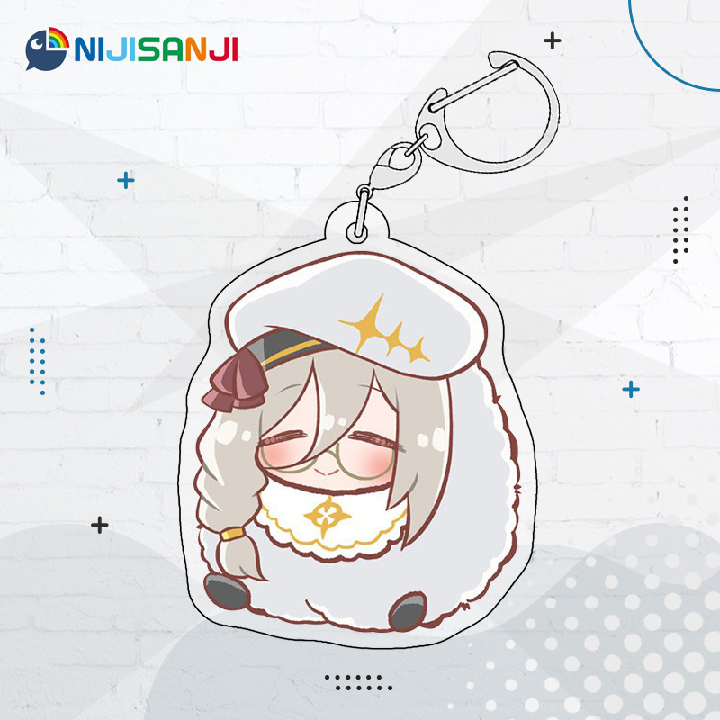 Luxiem彩虹社全員同人週邊 NIJISANJI EN 雙面夾層鑰匙扣掛件吧唧