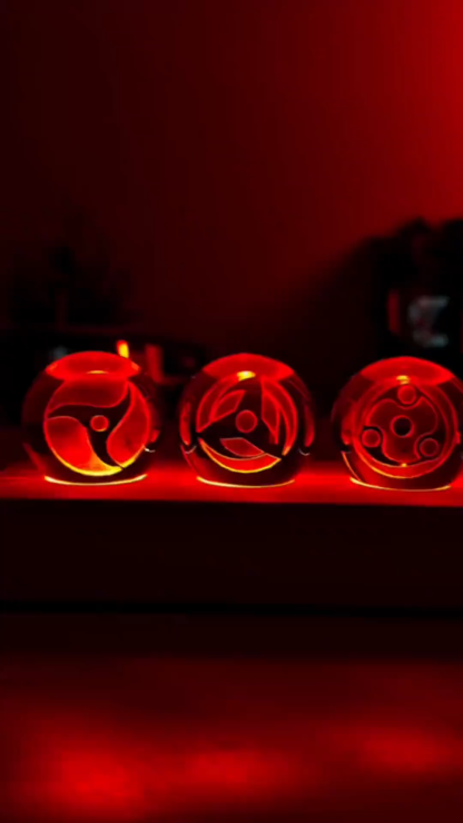 火影忍者 寫輪眼水晶球 LED創意桌面擺件