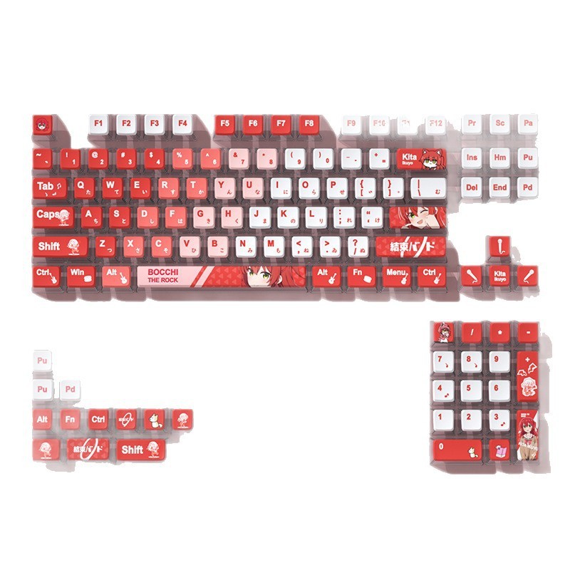 孤獨搖滾喜多鬱代四面透布丁鍵帽PBT熱昇華美加獅wooting-ZUIHANG SHOP