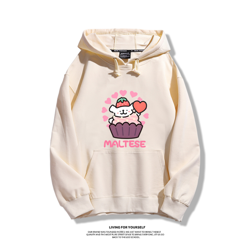 線條小狗新款 親子情侶男女款連帽衛衣-ZUIHANG SHOP