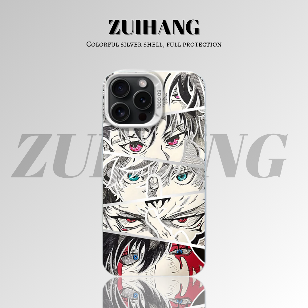 咒術迴戰彩銀線條漸變防摔手機殼-ZUIHANG SHOP