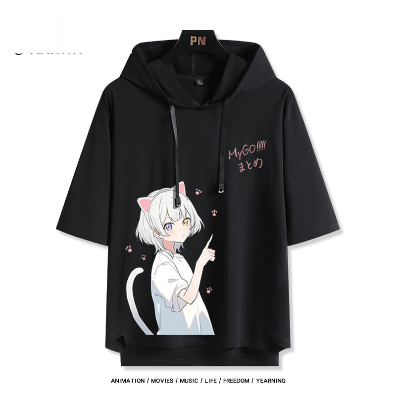 BanG Dream! It's MyGO新款 親子情侶男女款連帽短袖T恤-ZUIHANG SHOP