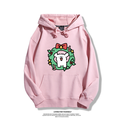 線條小狗新款 親子情侶男女款連帽衛衣-ZUIHANG SHOP