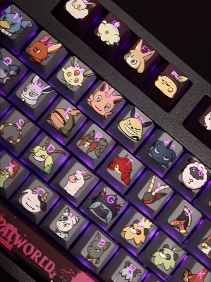 幻獸帕魯全圖鑑角色透光RGB108鍵標準配列衛星軸鍵帽