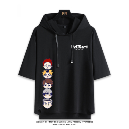 排球少年 連帽短袖T恤