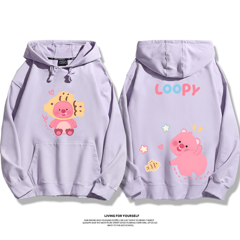 小海狸露比loopy新款 親子情侶男女款連帽衛衣-ZUIHANG SHOP