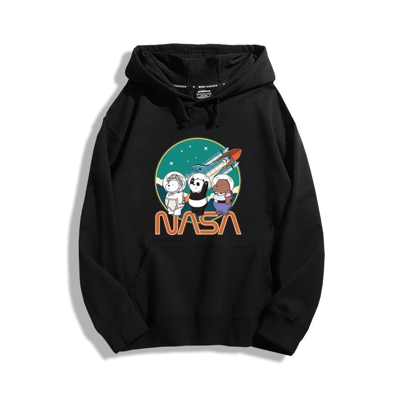 咱們三只裸熊聯名nasa新款 親子情侶男女款連帽衛衣-ZUIHANG SHOP