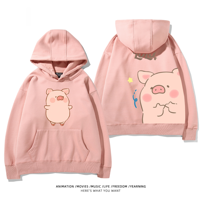 LULU豬新款 親子情侶男女款連帽衛衣-ZUIHANG SHOP