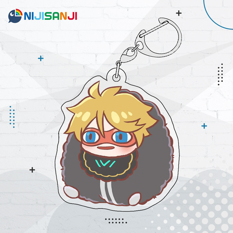 Luxiem彩虹社全員同人週邊 NIJISANJI EN 雙面夾層鑰匙扣掛件吧唧