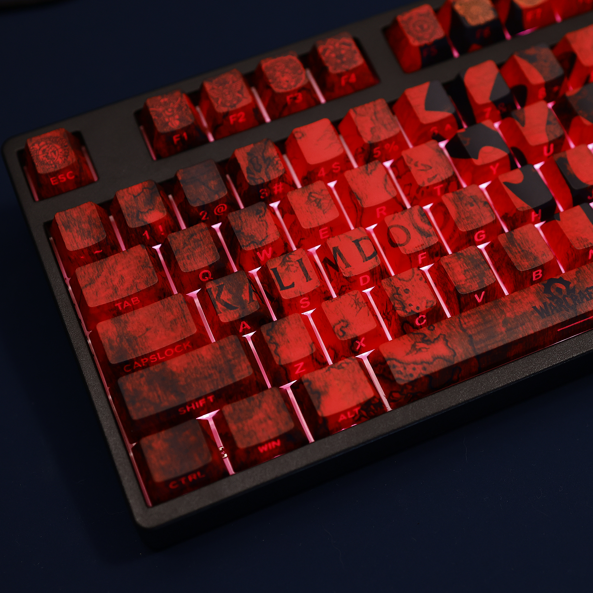 魔獸世界WOW部落暴雪透光RGB108鍵標準配列衛星軸鍵帽-ZUIHANG SHOP