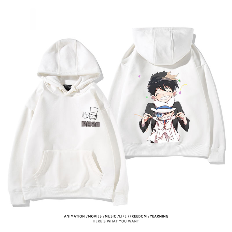 名偵探柯南 怪盜基德 2025秋冬新款 親子情侶裝連帽衛衣