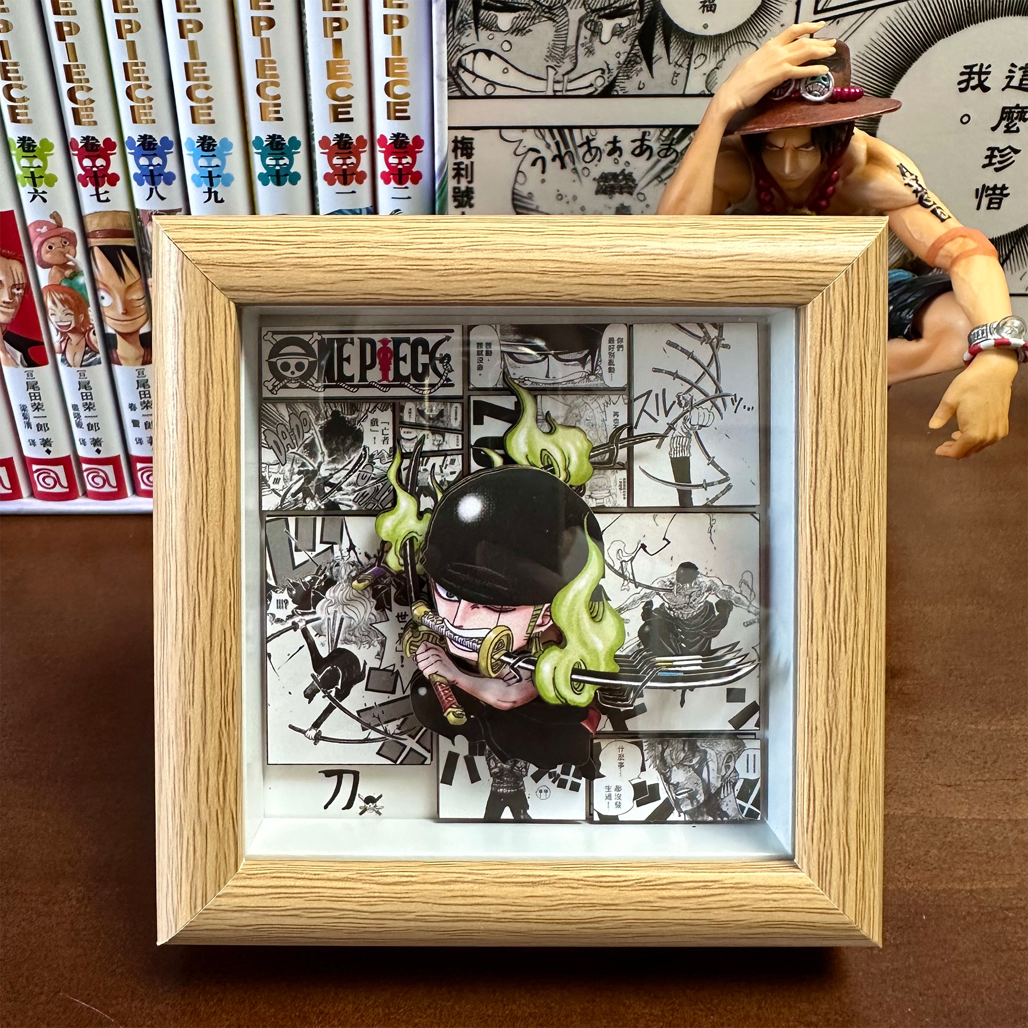 海賊王 皇副閻魔索隆ZORO 手工紙藝立體畫
