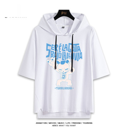 膽大黨新款 親子情侶男女款連帽短袖T恤-ZUIHANG SHOP