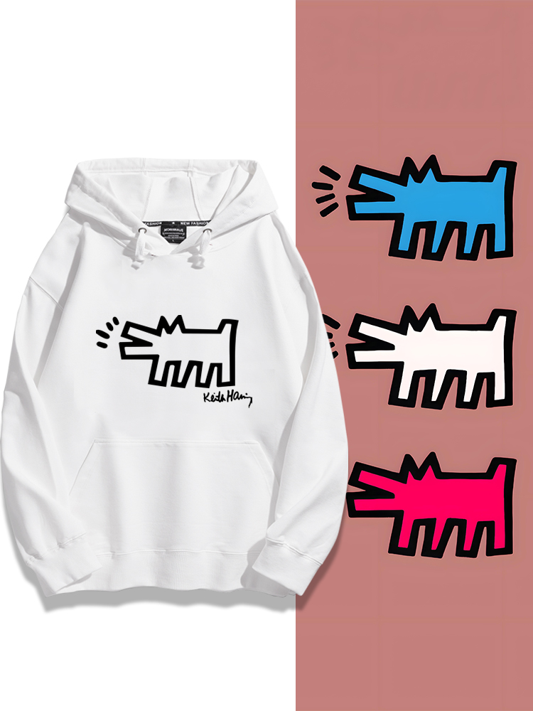 keith haring新款 親子情侶男女款連帽衛衣-ZUIHANG SHOP