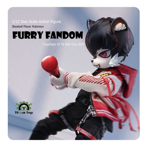 【預購】Tit Mok Toys 福瑞系列-1/12可動獸人 棒球運動員羅賓森-ZUIHANG SHOP