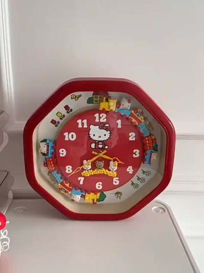 HelloKitty卡通小火車掛鐘