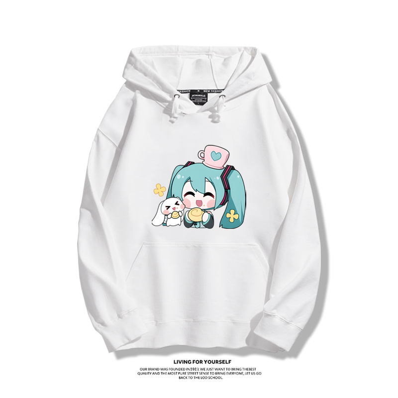 初音未來 秋冬新款 親子情侶男女連帽衛衣