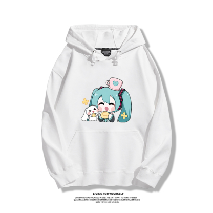 初音未來 秋冬新款 親子情侶男女連帽衛衣