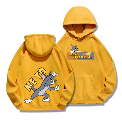 湯姆貓與傑利鼠新款 親子情侶男女款連帽衛衣-ZUIHANG SHOP