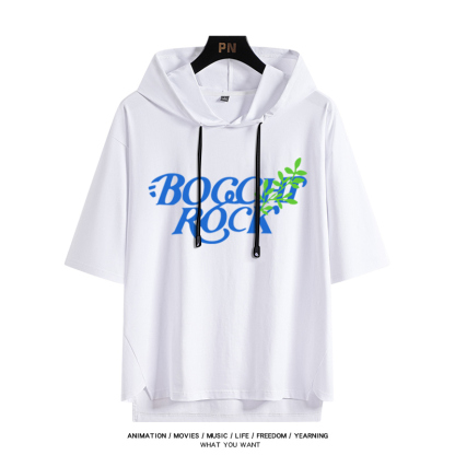 孤獨搖滾新款 親子情侶男女款連帽短袖T恤-ZUIHANG SHOP