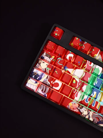 黃金船賽馬娘透光RGB108鍵標準配列衛星軸鍵帽