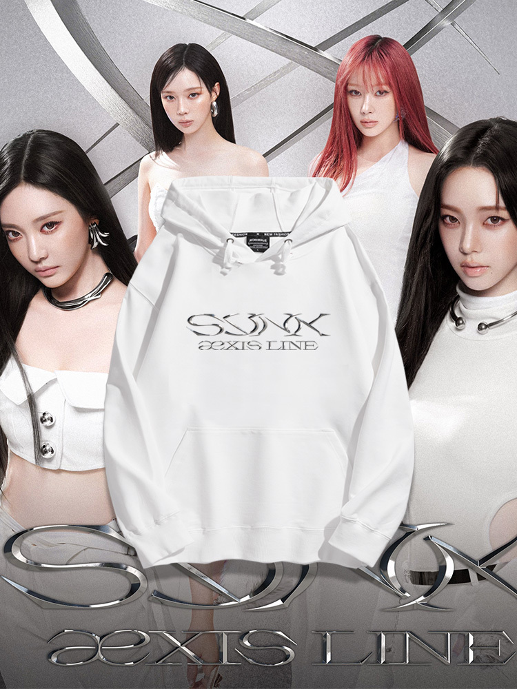 Aespa SYNK 2025秋冬新款 親子情侶男女連帽衛衣