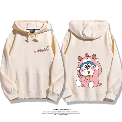 Q版新年叮噹貓新款 親子情侶男女款連帽衛衣-ZUIHANG SHOP