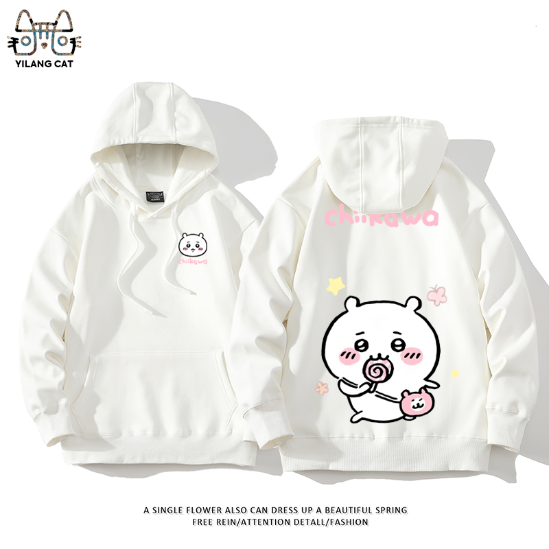 Chiikawa聯名衛衣2025秋冬新款親子情侶裝連帽衛衣